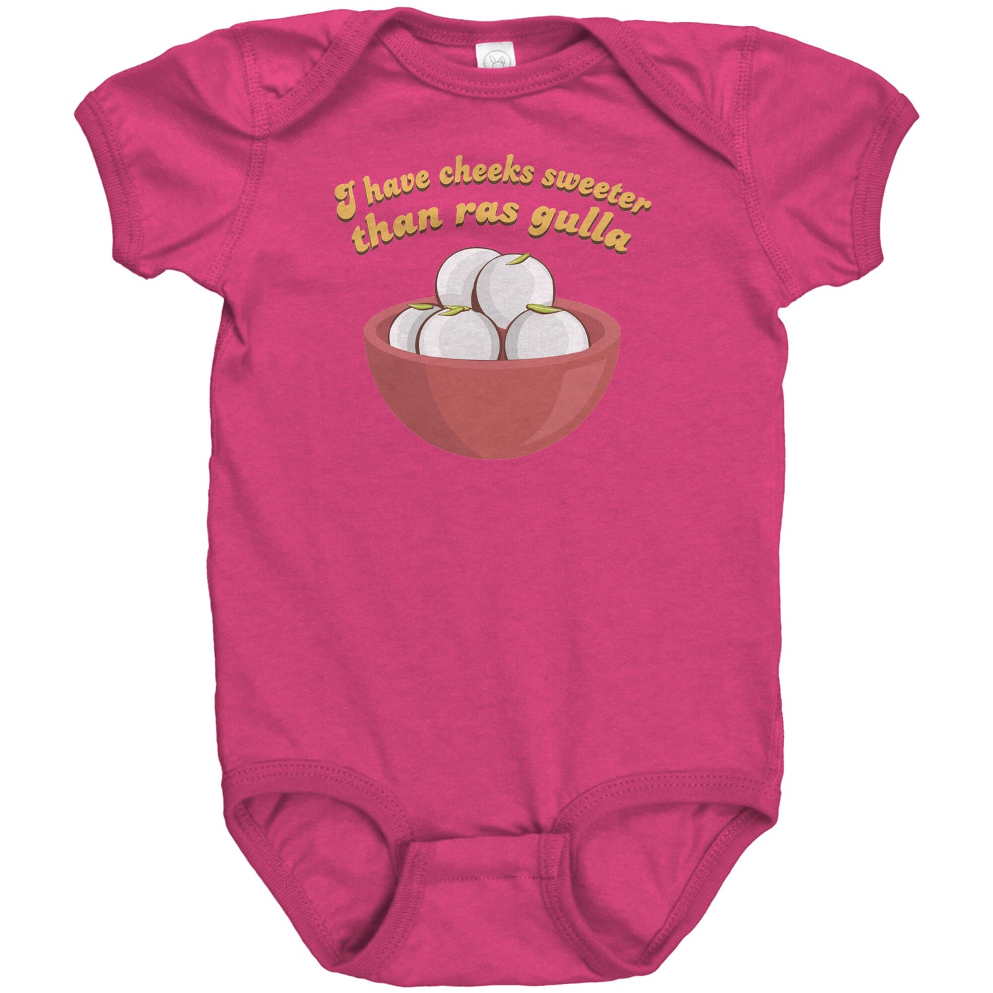 Cheeks Sweeter Than Ras Gulla Baby Onsies