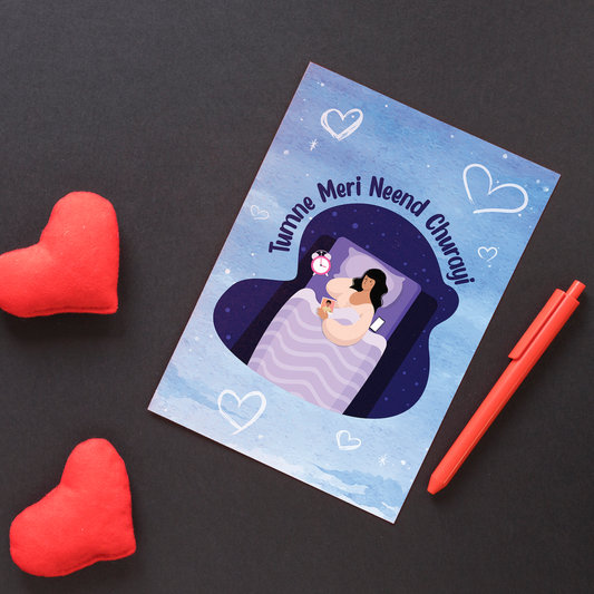 Tumne Meri Neend Churayi Desi Valentine Card