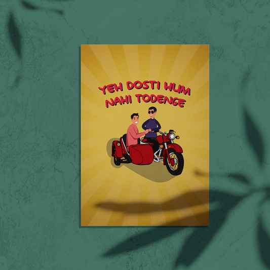 Yeh Dosti Hum Nahi Todenge Desi Friendship Card