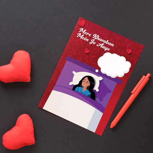 Mere Khwabon Mein Jo Aaye Desi Valentine Card
